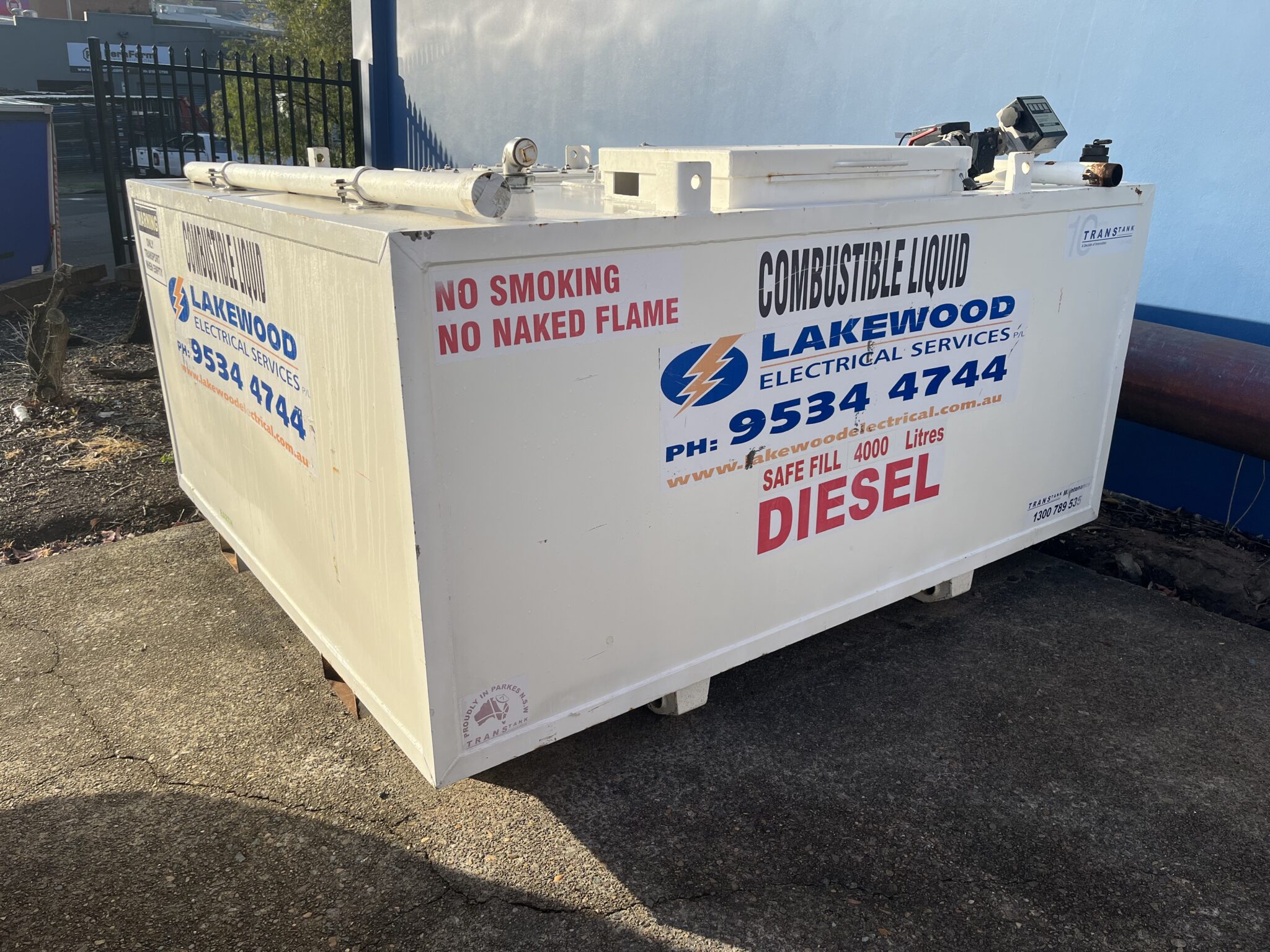 5000L Diesel Fuel Tank Hire Sydney Lakewood Electrical
